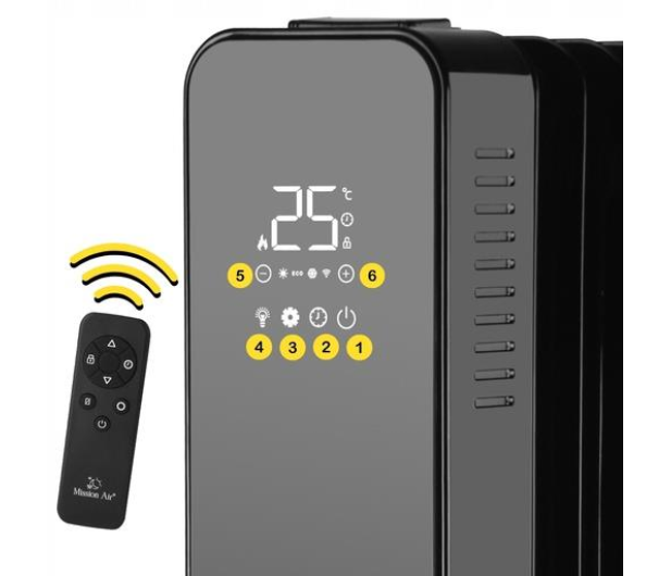 Mission Air Grzejnik olejowy OSLO 1500W Black WiFi - 1590308 - zdjęcie 4